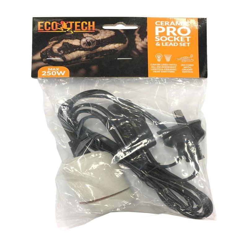 Zoo Med Ceramic Srew Socket & Lead 2 Metre