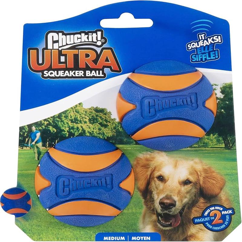 Chuckit Ultra Squeaker Ball Medium 2 Pack