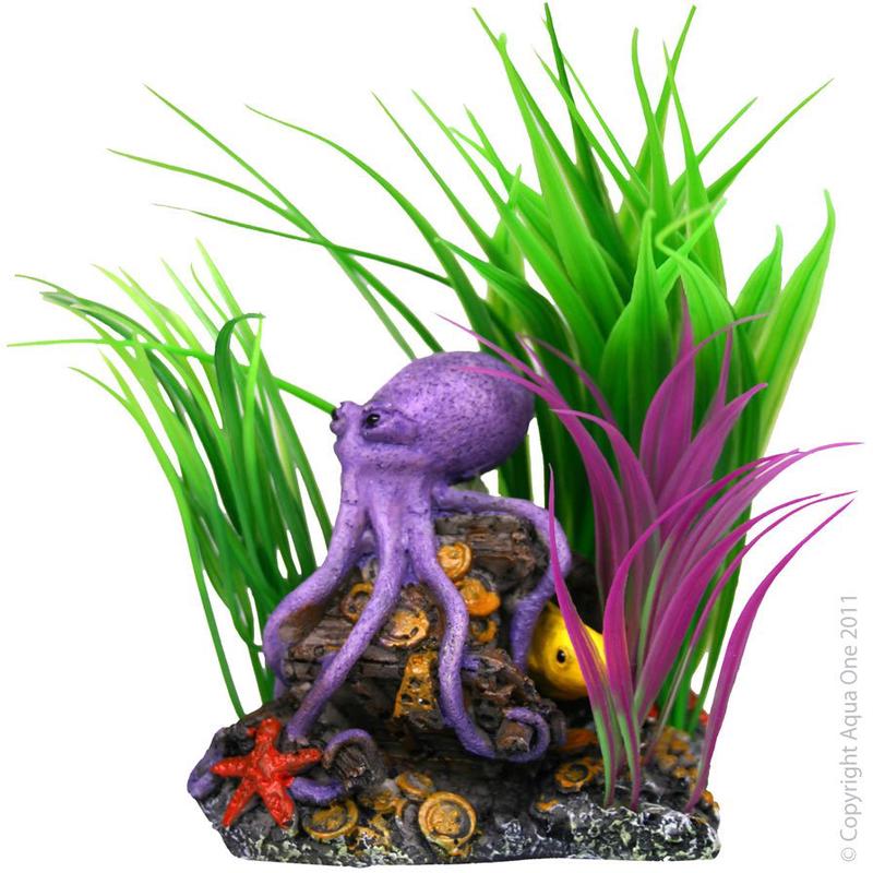 Aqua One Octopus and Plant Ornament