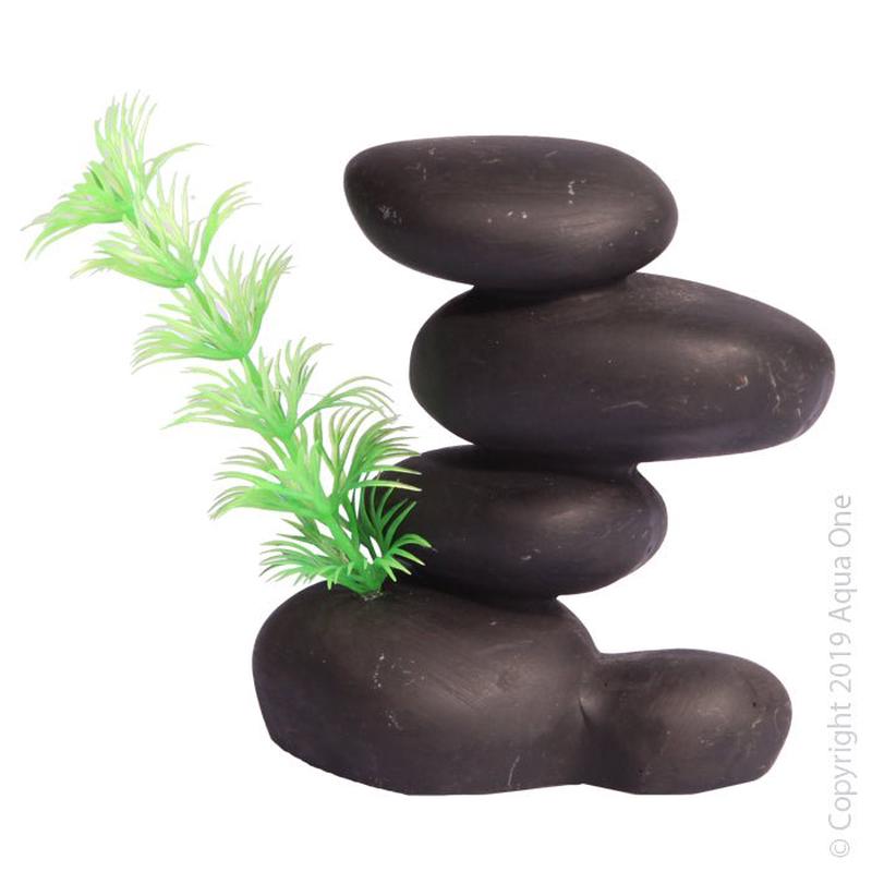 Aqua One Zen Stone Black Ornament