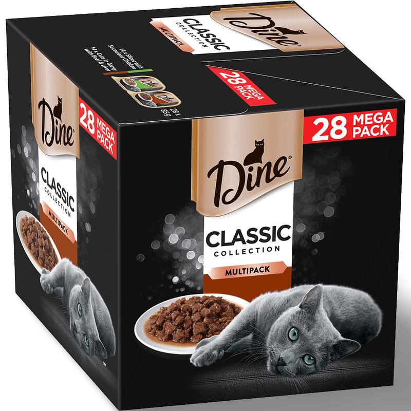 Dine Classic Collection Variety Pack Succulent Chicken and Beef Liver Cat Food 28x85g