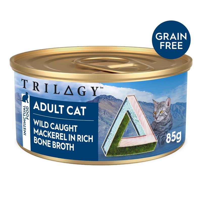 Trilogy Wet Adult Cat Food Mackerel in Bone Broth 85g