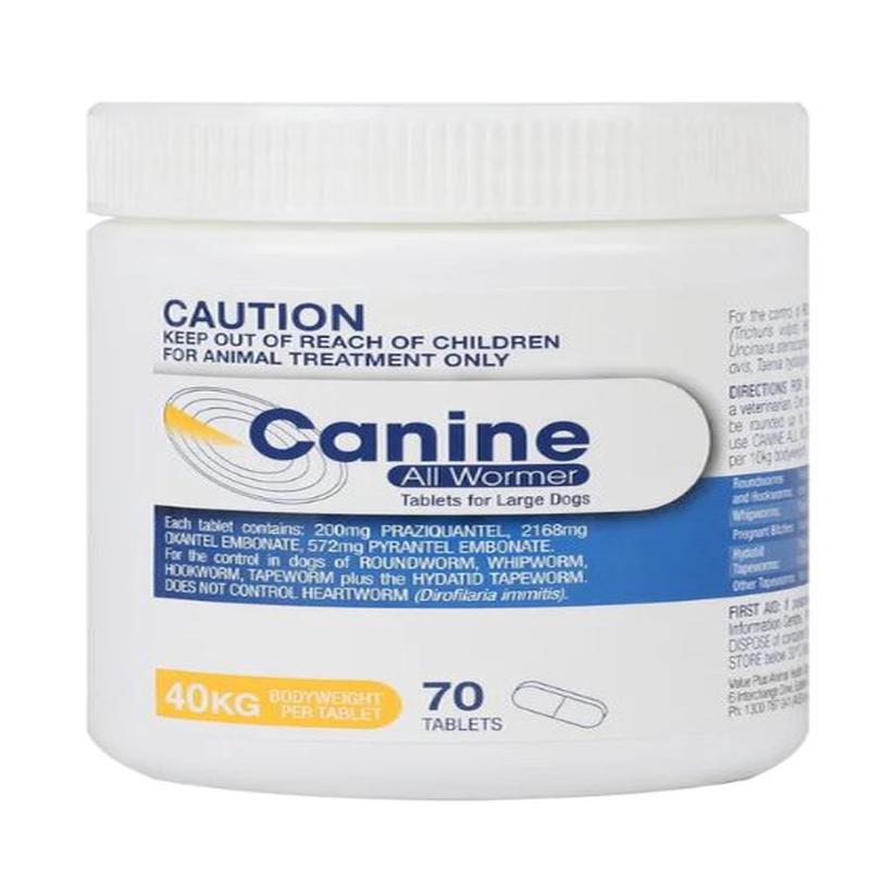 Canine All Wormer 40kg Tablet
