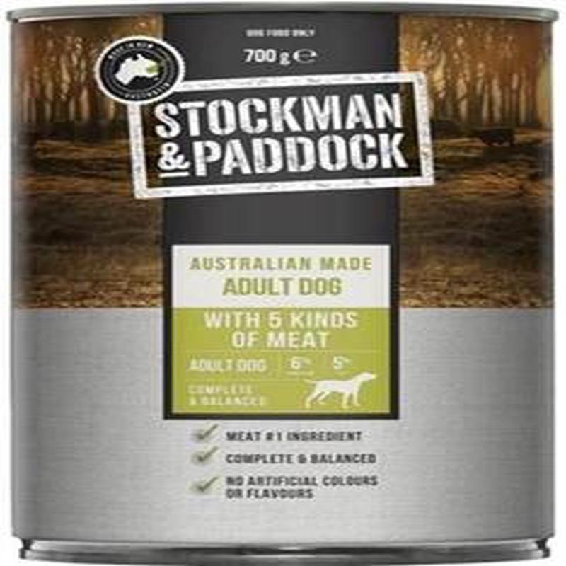 Stockmans Paddock Wet Dog Food 5 Kinds Loaf 12x700g