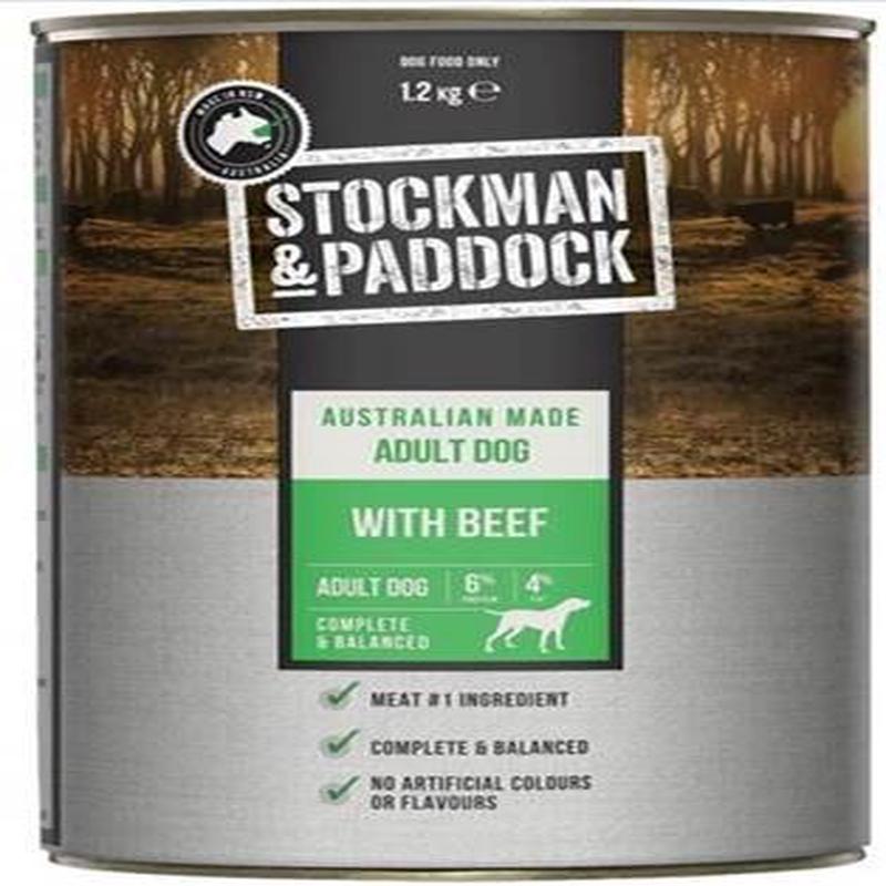 Stockmans Paddock Wet Dog Food Beef Loaf 6 x1.2kg