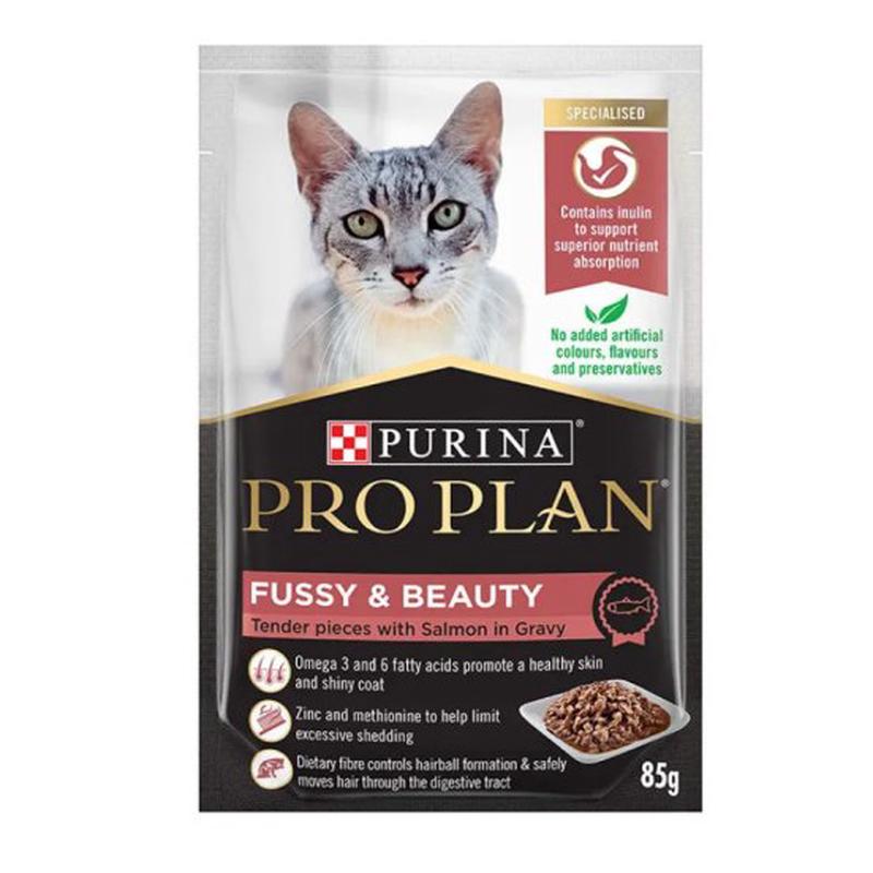 Pro Plan Cat Wet Pouches Fussy & Beauty Salmon 85g