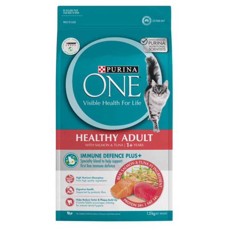 Purina ONE Dry Cat Food Healthy Adult Salmon and Tuna