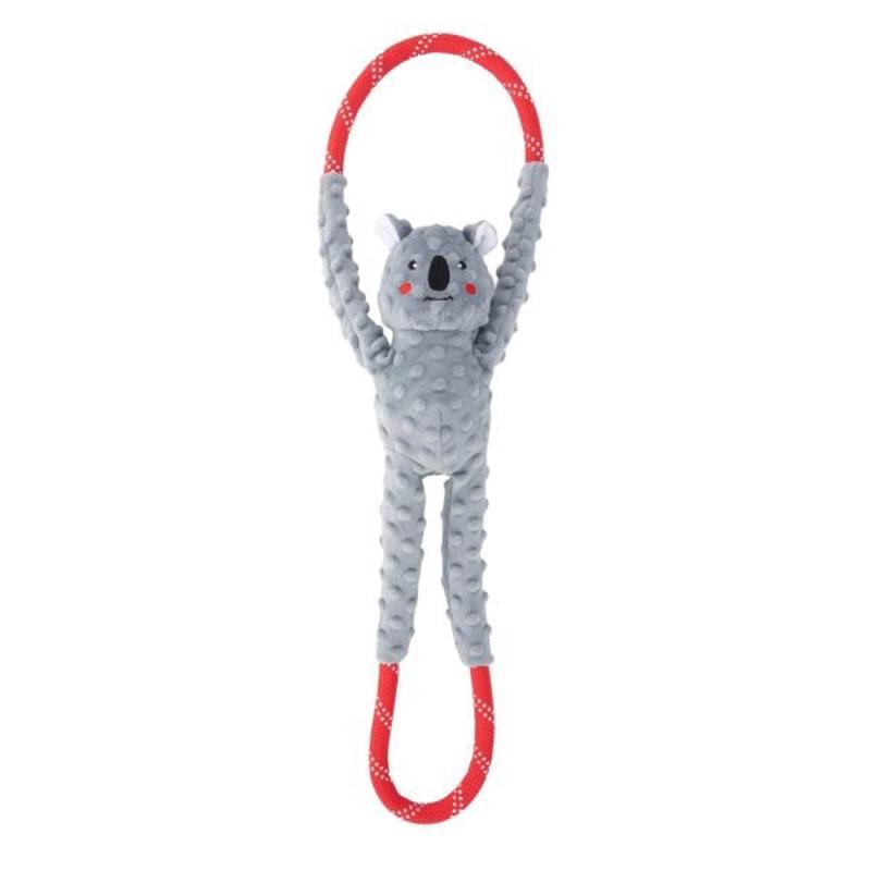 Zippy Paws Rope Tugz Squeaker Dog Toy Koala