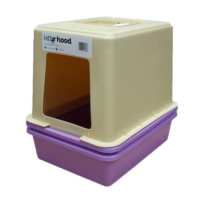 Kitter Hooded Litter Tray Beige