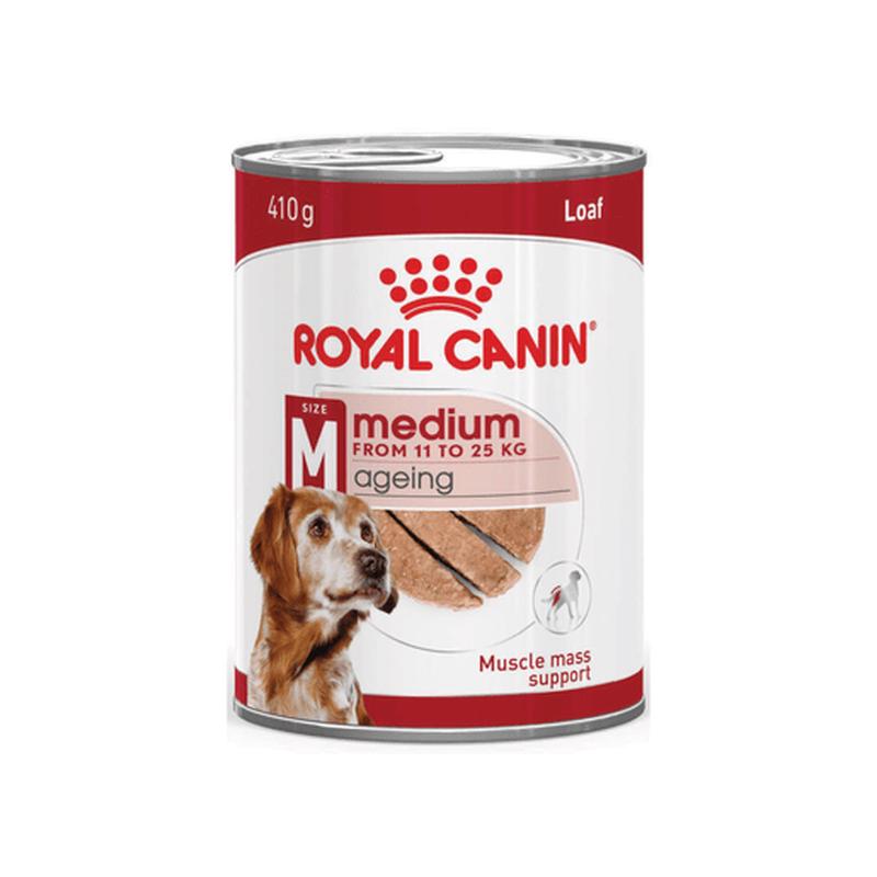 Royal Canin Wet Dog Food Medium Ageing Loaf Can 410g